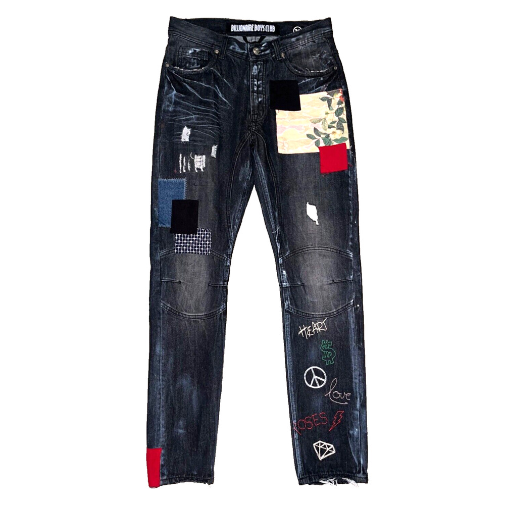Billionaire Boys Club BBC Jericho Blue Distressed Astronaut Jeans Men's 30X31